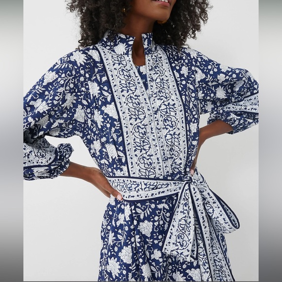 SUE SARTOR
Exclusive Navy Flounce Dress - Picture 2 of 11